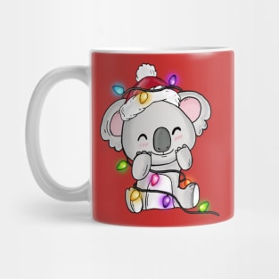 Cute Koala Christmas Lights Mug